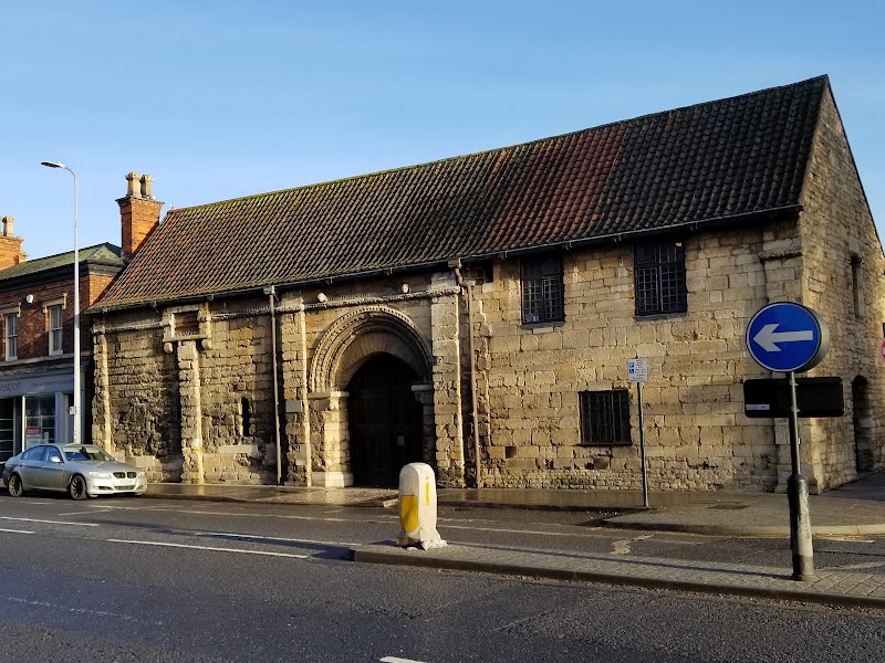 St Mary's Guildhall - Display remains Roman road exterior