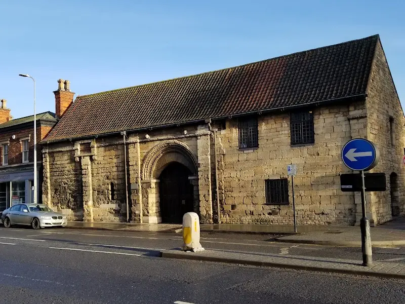 St Mary's Guildhall - Display remains Roman road exterior