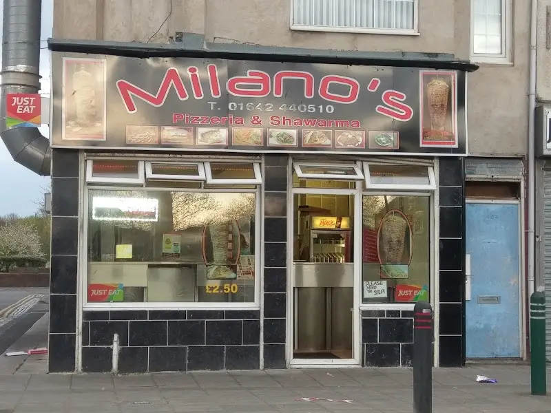 Milano's pizzeria & shawarma exterior